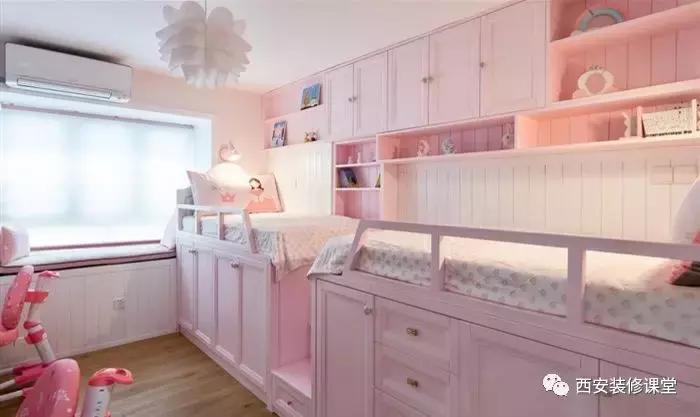 两个宝宝卧室两张单独床,两个女儿房间怎么放两张独立的床