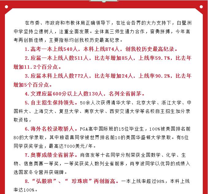 吉安高中高考喜报,吉安瑞华学校高考喜报