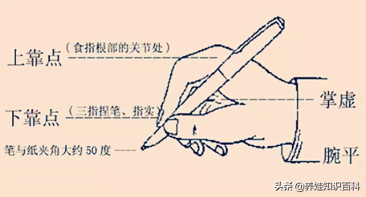 钢笔正确的握笔姿势教程,钢笔握笔的正确姿势