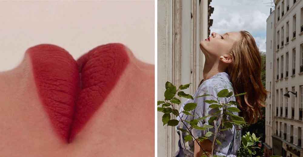 法国女人喜欢玫红色口红图片,法国女人最爱什么颜色口红