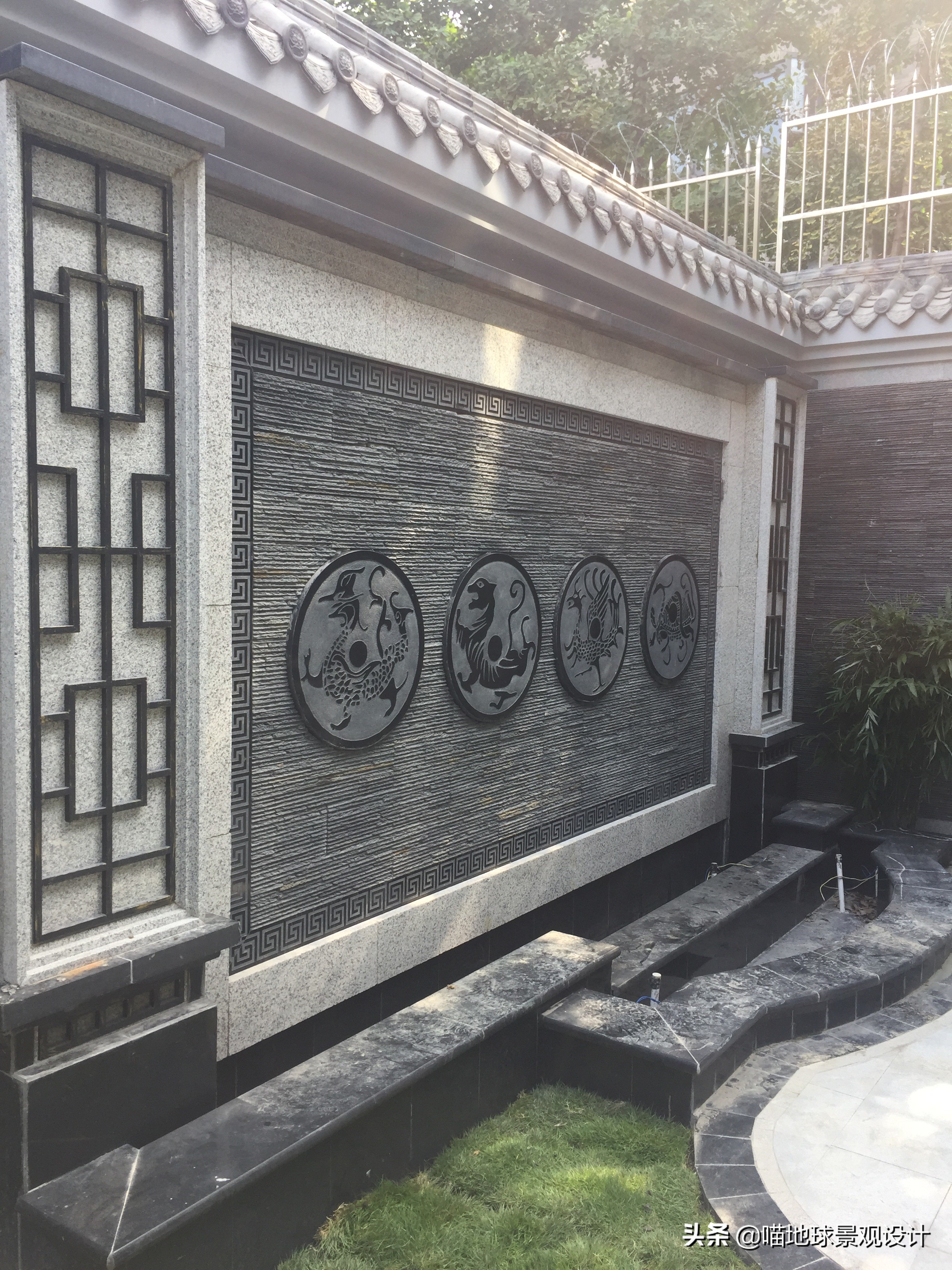 十个绝美别墅庭院墙设计,别墅边户庭院景观设计效果图