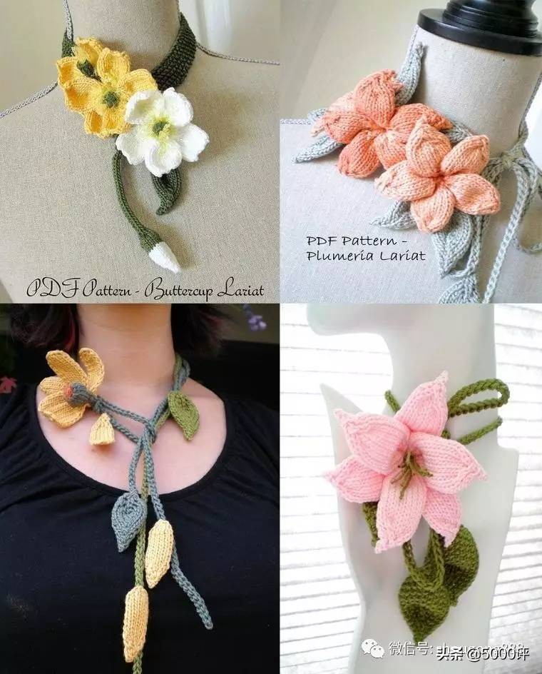 毛线钩精致的饰品,毛线钩织成品小玩意