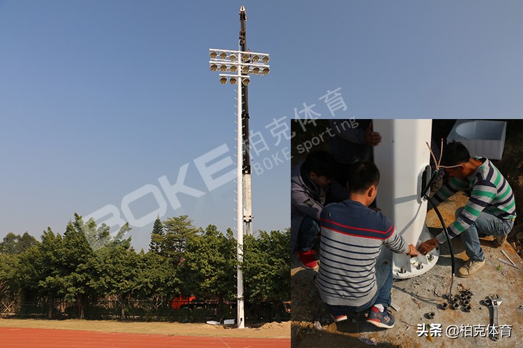 柏克案例巡展|顺德职业技术学院攀爬式高杆灯案例