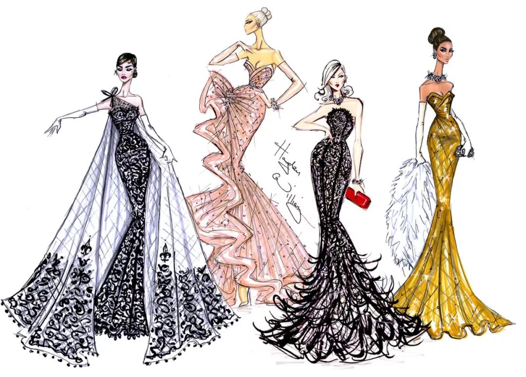 设计稿晚礼服,设计礼服手稿图洛丽塔