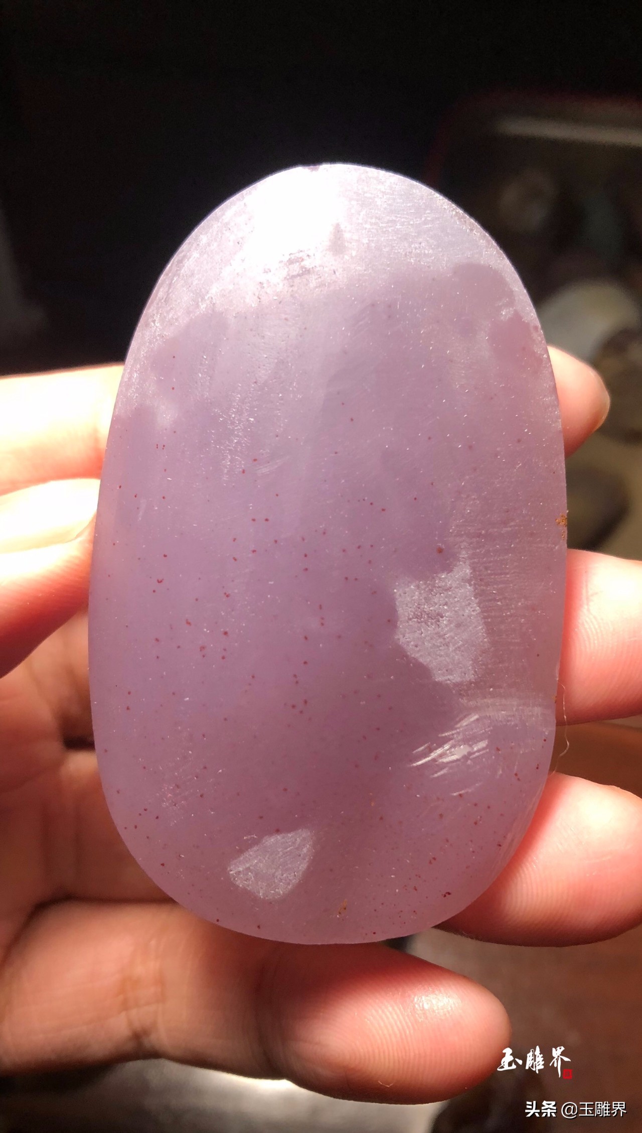 罕见绝美雪景玉雕,和田玉精美观音