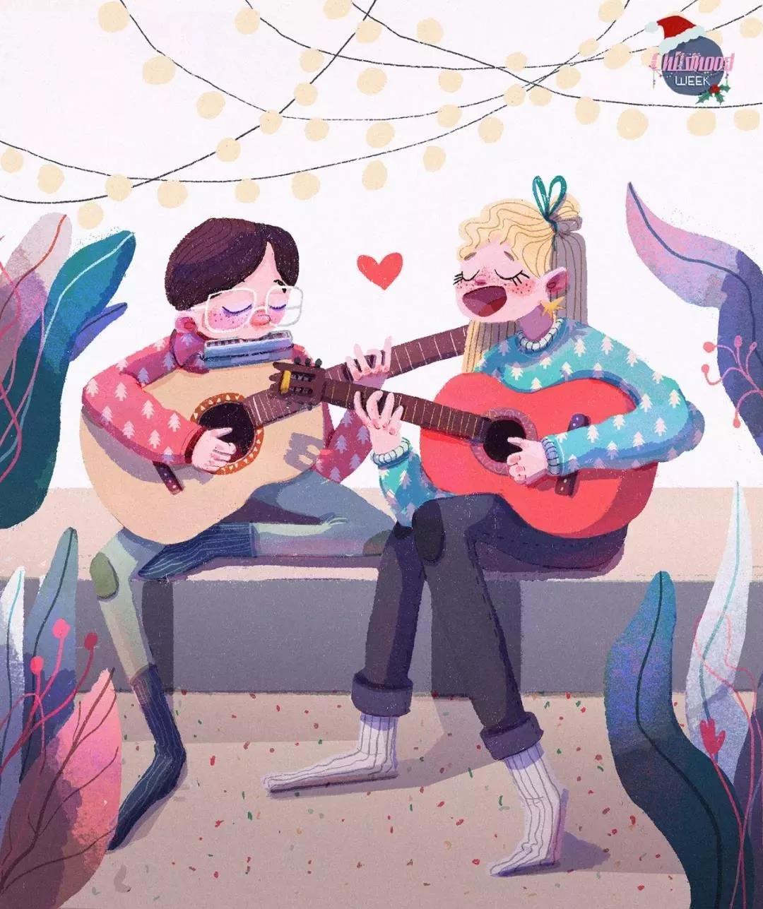 BeatriceBlue，内心有光，所画皆暖，用线条打造童真世界