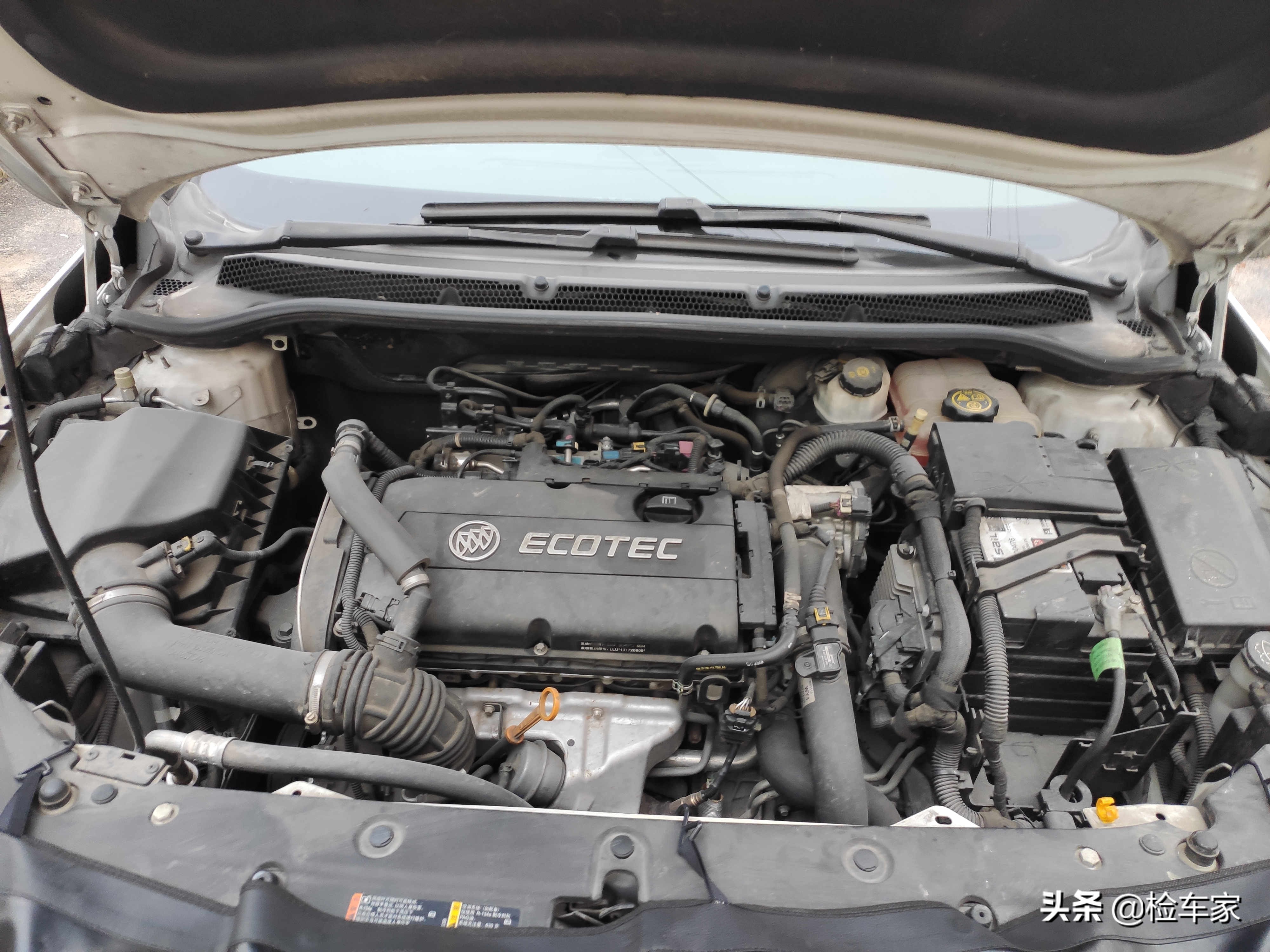 东北客户异地委托检测别克英朗，车尾焊接不敢买，客户：怕冻掉了