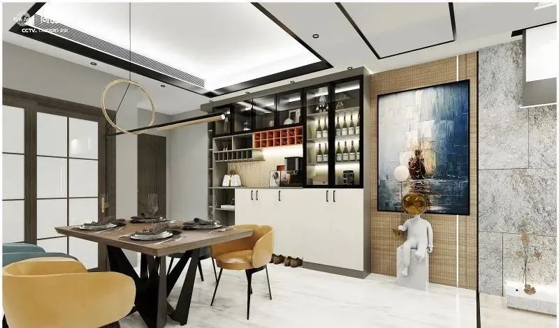 套内100平客餐厅装修效果,20人以上高端餐厅包间装修