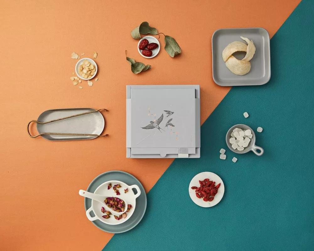 兔年元素的燕窝包装盒展开图,好看的燕窝包装设计