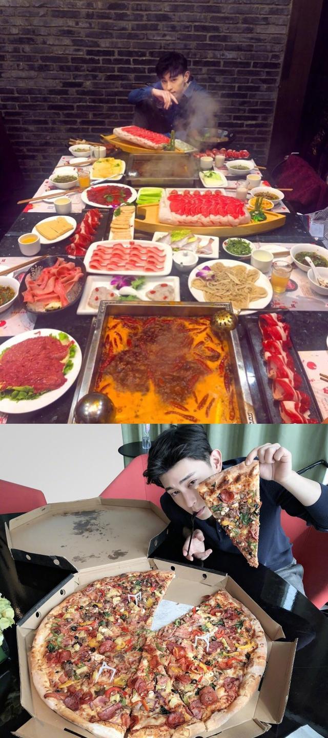 邓伦，身高185cm，体重才65kg，靠3点维持身材，不怕胖