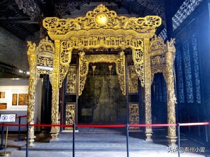 陈家祠的木雕作品,陈家祠天官赐福木雕摆件