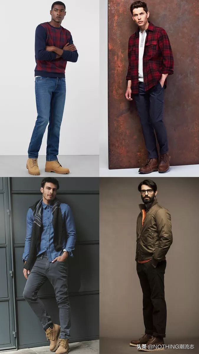 靴子男不同款式,靴子简直是秋冬穿搭必备神器