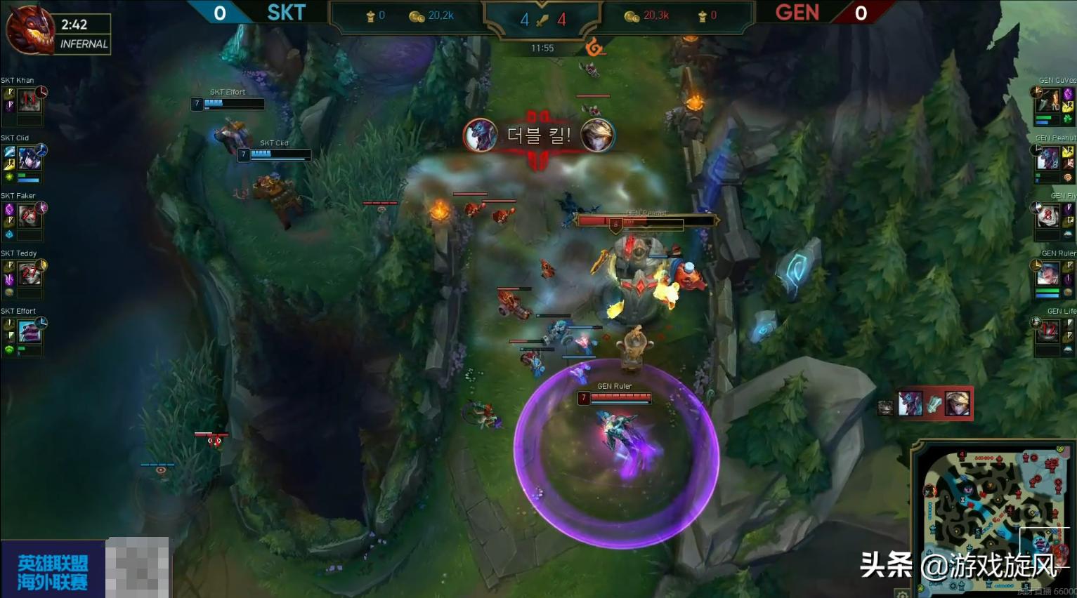 LOL:SKT劣势翻盘Gen.G,李哥妮蔻反身大招一锤定音