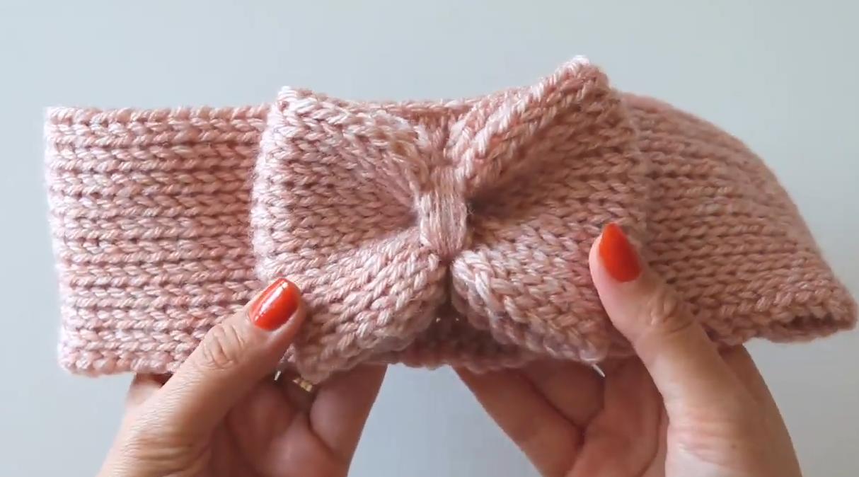 蝴蝶结发带长飘带,手指编织蝴蝶结发饰