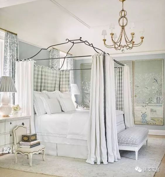 床幔一整套,床帘一体式布置