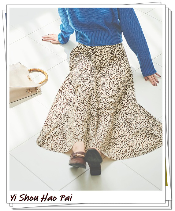 新款豹纹半身裙的搭配,豹纹半身裙穿搭春
