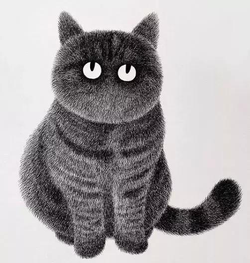 她用2元针管笔作画便惊艳了世界,他用粉笔画了一只猫