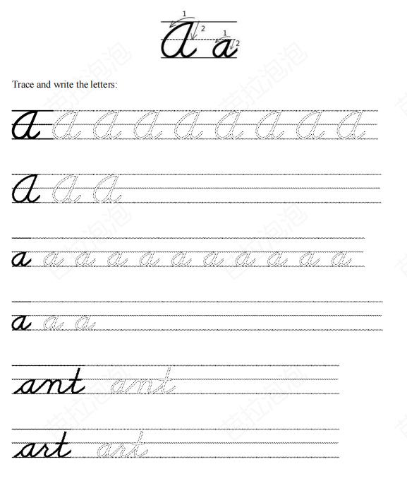 英文26字母连笔字帖,英语字母书法入门基础教程