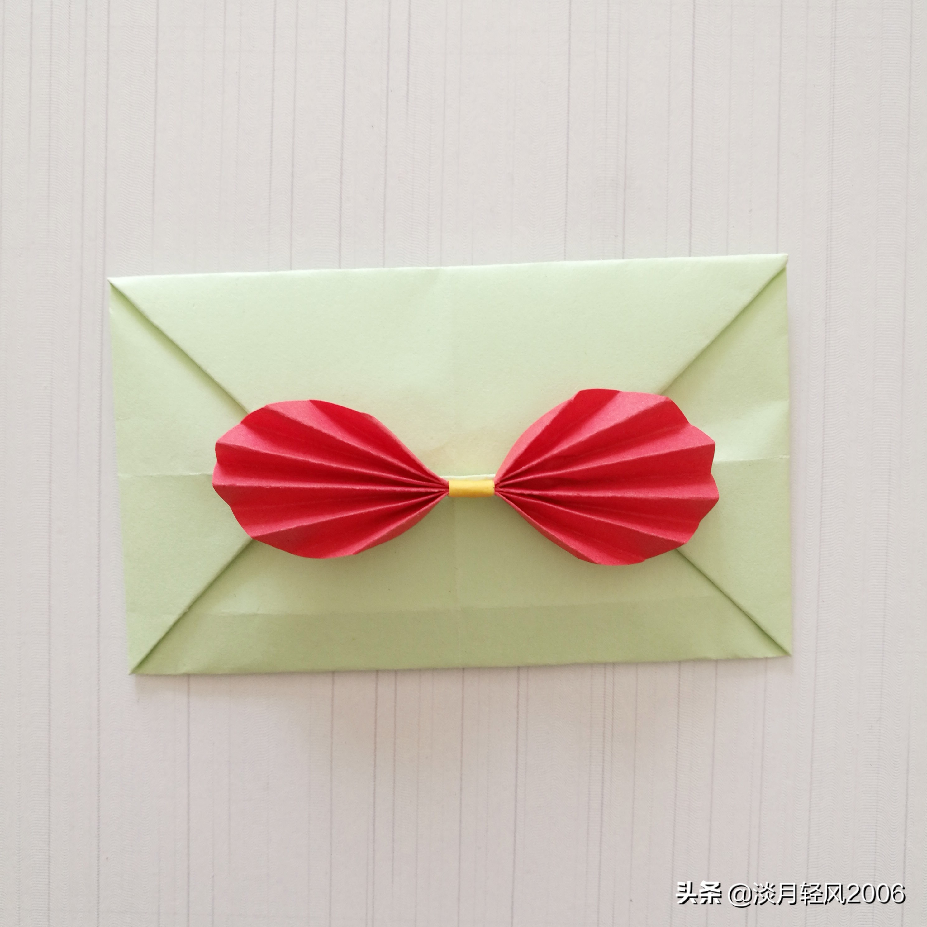 儿童手工折纸简单又美丽信封,用正方形折纸做信封