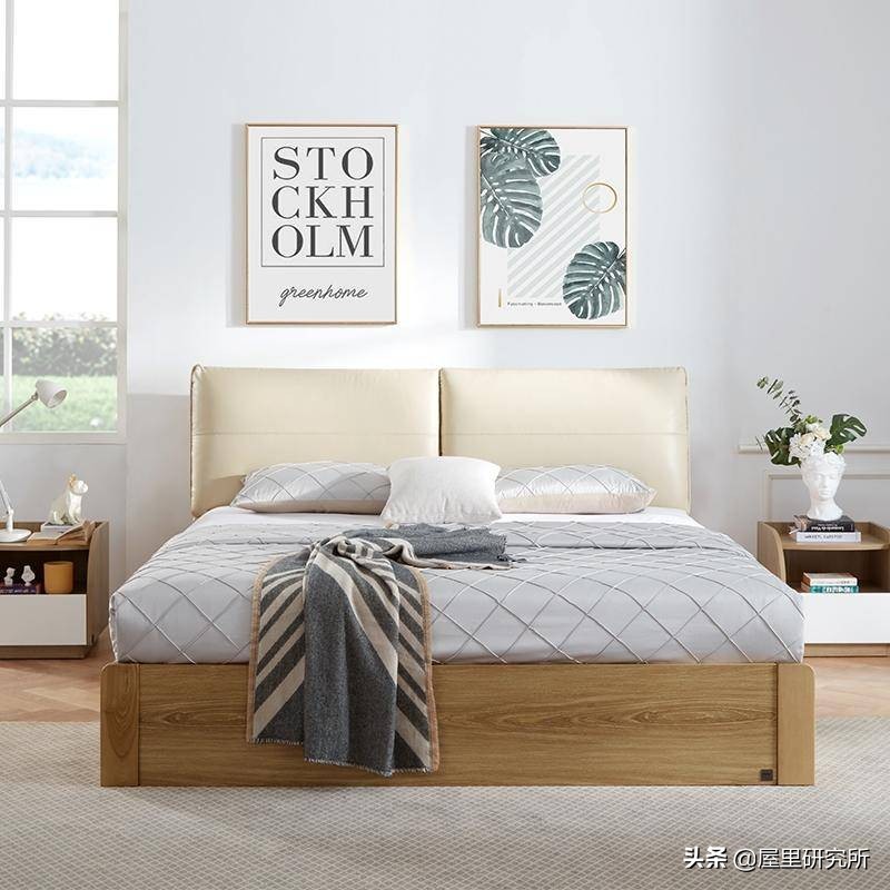 普宁软包床家具,高颜值真皮床