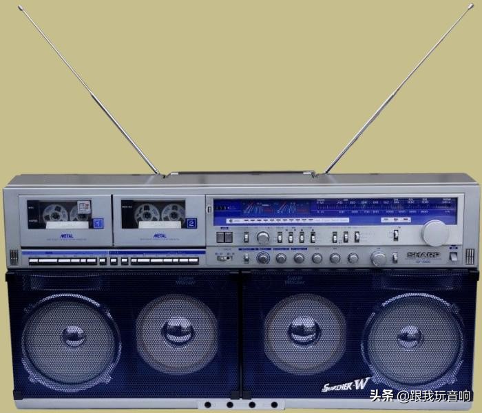 老款夏普录音cd一体机,日本生产的夏普450老式录音机