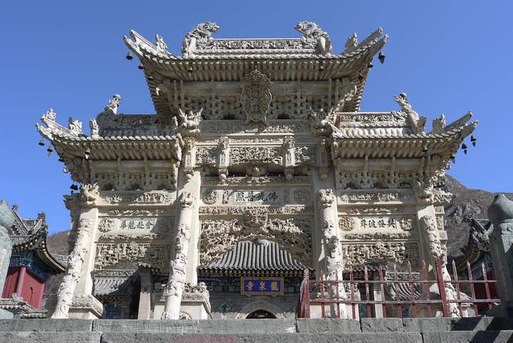 五台山杨家将家庙寺院堪称国宝,航拍五台山国宝尊胜寺