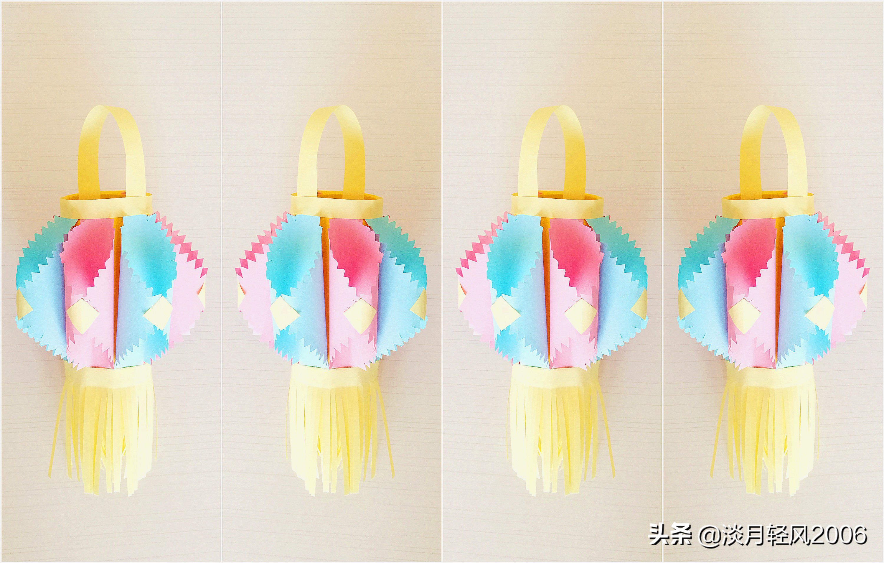 做元宵节花灯手工简单漂亮卡纸,用卡纸做元宵花灯手工简单