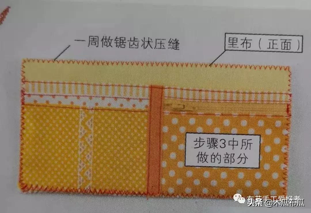 手工布艺钱包卡包2.0超级简单,布艺双层钱包的做法视频