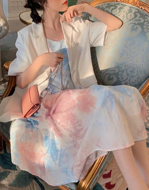 西装连衣裙百褶裙,西装百褶裙连衣裙