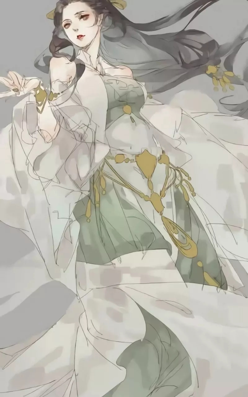 古代古风壁纸大全,二次元壁纸之绿衣佳人