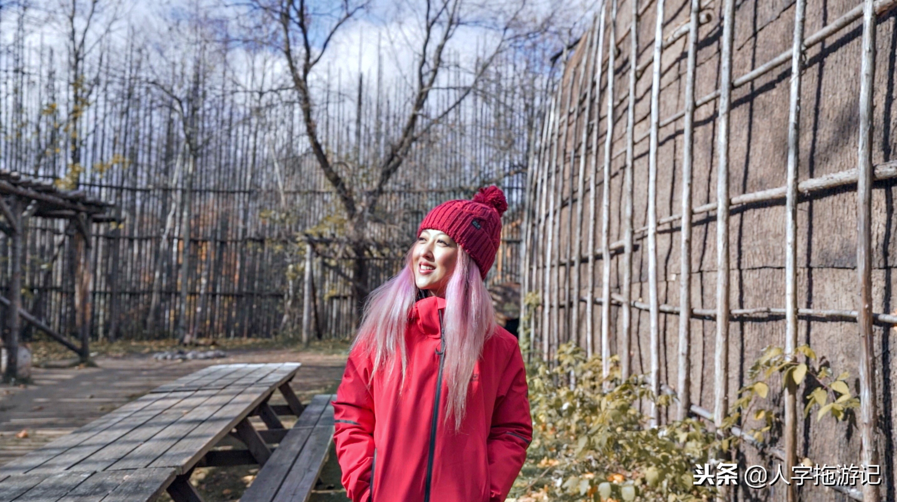 冬日极客,加拿大Wendake穿着狼爪去狼族