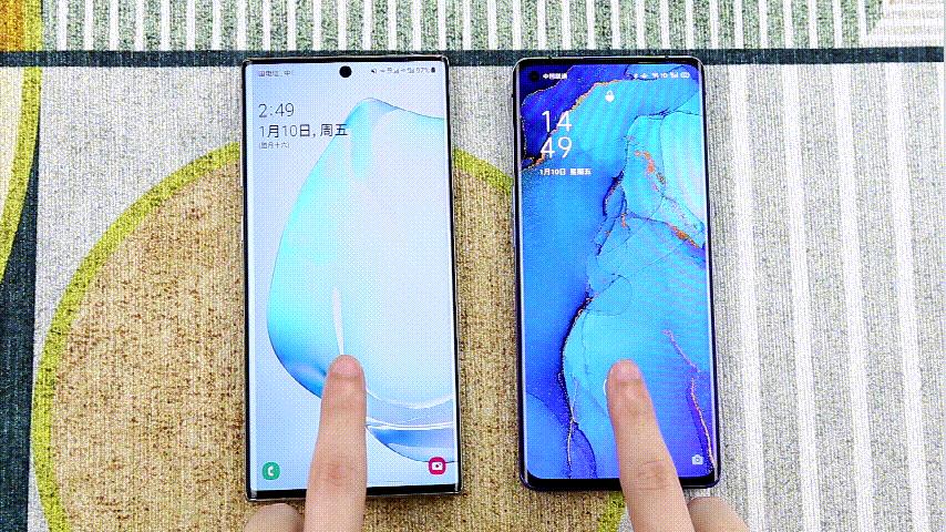 毫秒级大比拼！Reno3Pro与三星Note10+，指纹解锁谁更有优势？