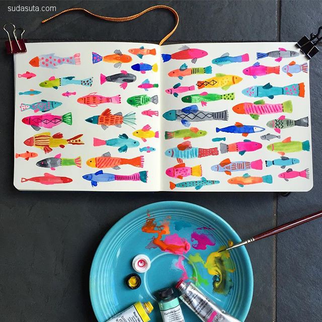 插画师carolyngavin绘画作品,carolyn插画