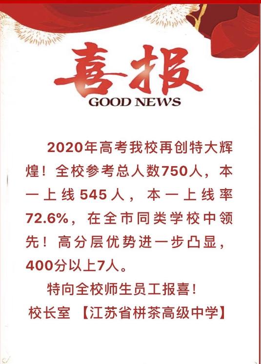 南通西亭高级中学2020一本升学率,南通三中中考喜报2020