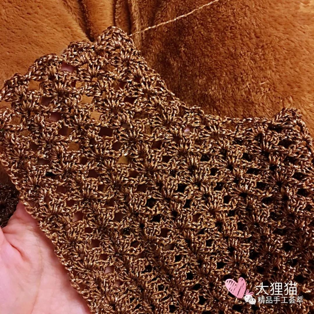 凤尾花半身长裙子的钩针教程,鱼尾裙的钩法教程