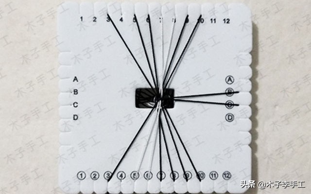 方形盘编器编手机挂绳,盘编手机挂绳编织教程