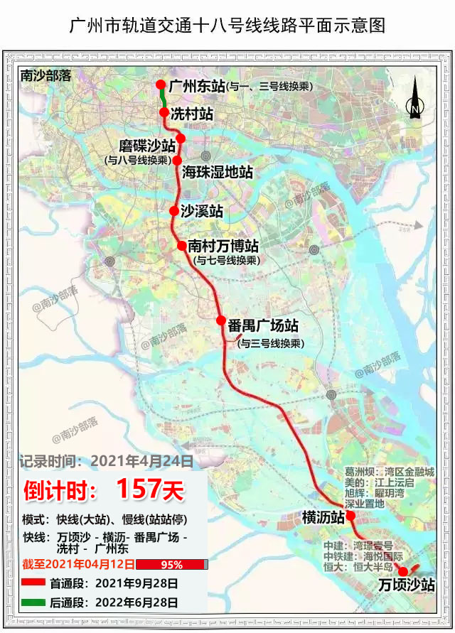 定了!南沙直达市区仅二十多分钟的十八号线或于国庆节假前开通