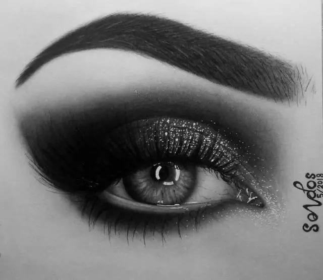 超写实素描人像,人像素描画抽象