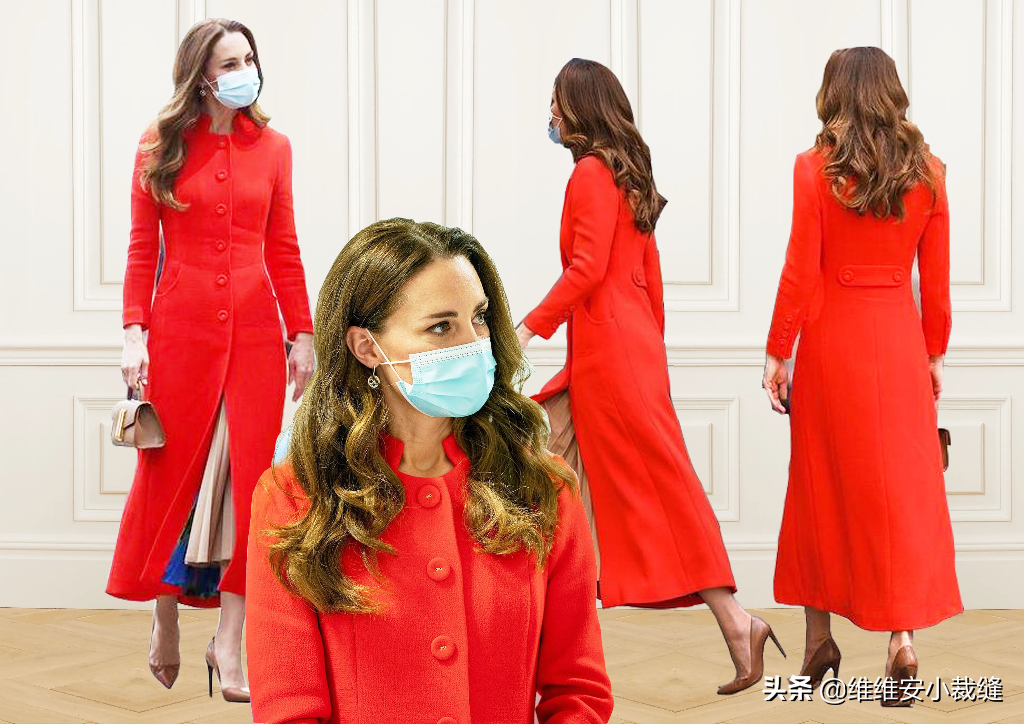 梅根和凯特同框出席活动,梅根穿红裙闪耀红毯