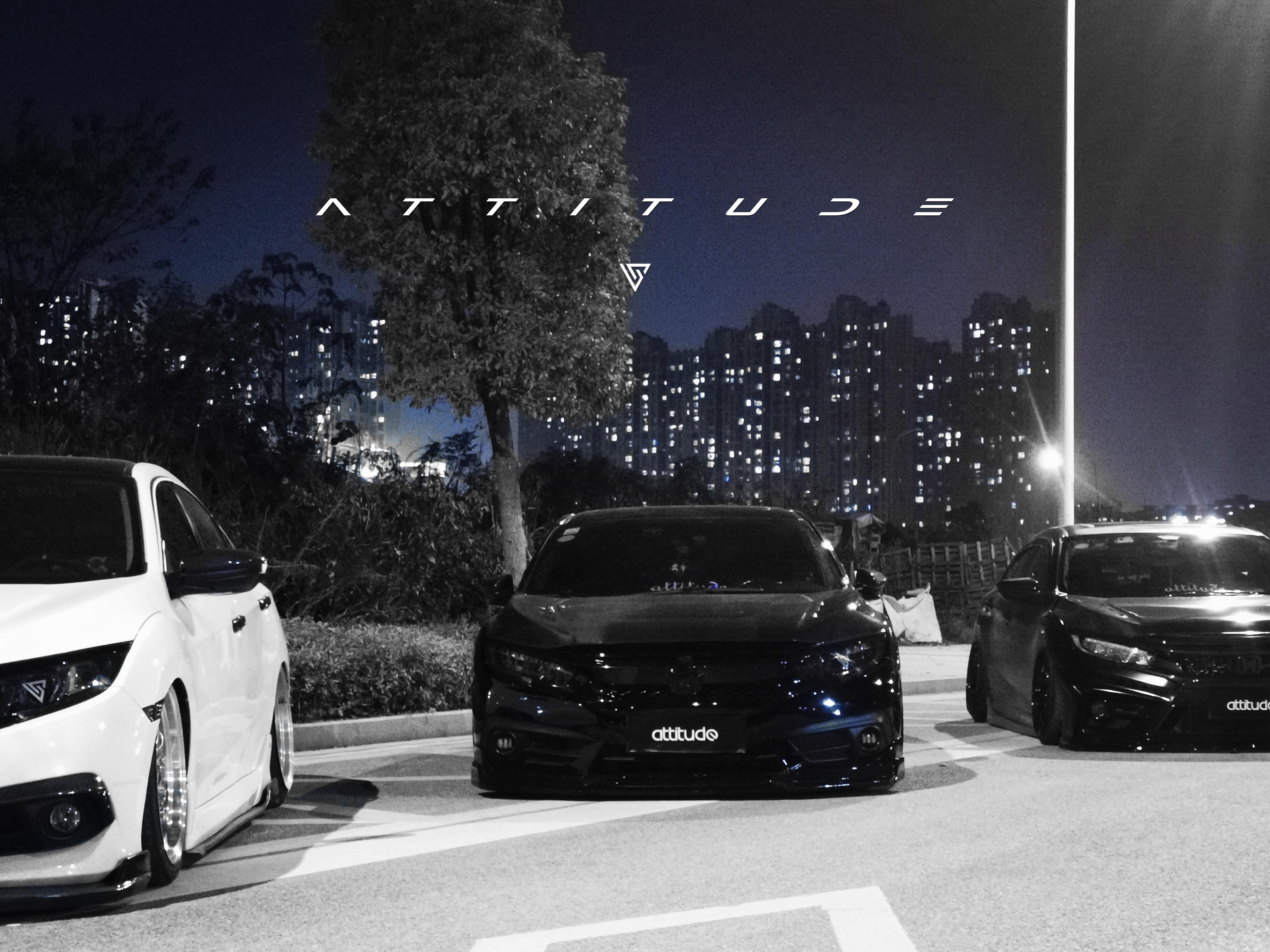 十代思域外观黑白改装方案,十代思域全黑改装