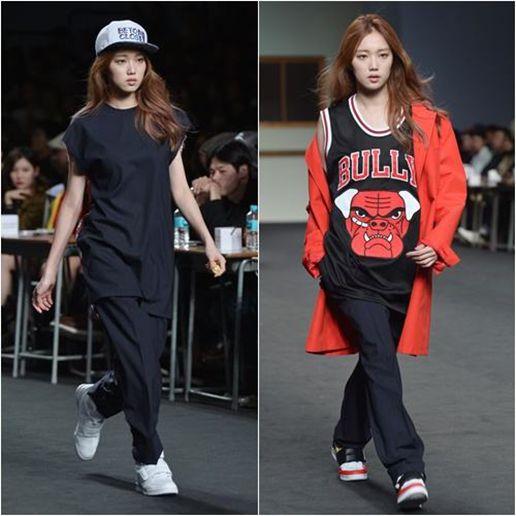 李圣经粉色衣服走秀,李圣经走秀照片