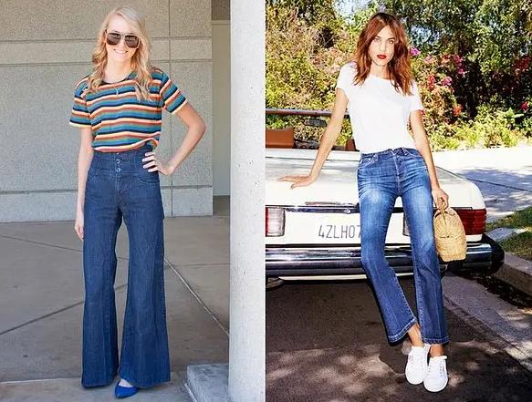 微喇牛仔裤怎样搭配好看,微喇叭牛仔裤男生宽松牛仔裤