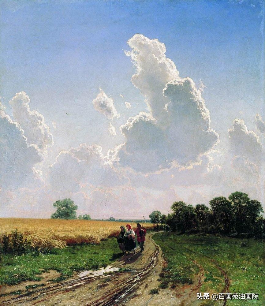 简单油画初学者画树,油画画树叶丛的技巧