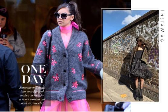 冬天带帽中长款针织开衫怎么搭配,针织开衫保暖又好穿女人味十足