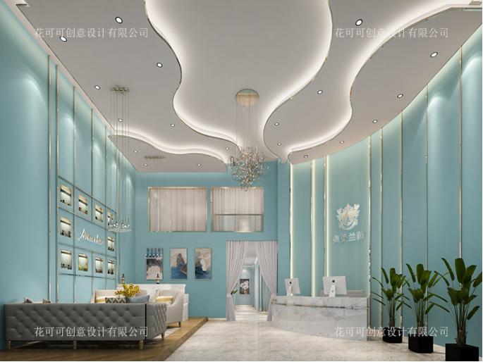 80平方美容院省钱简约设计效果,美容院室内设计装修简单省钱漂亮