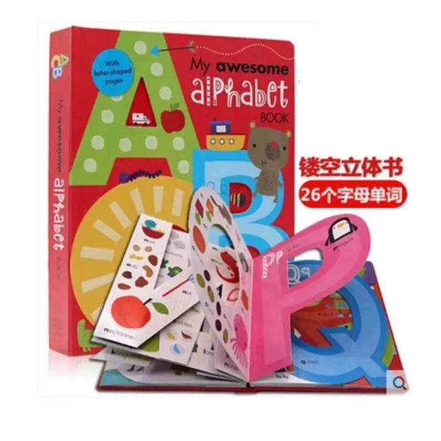 一本非常有趣的英语启蒙书，林志颖孩子同款123ABC异性数字