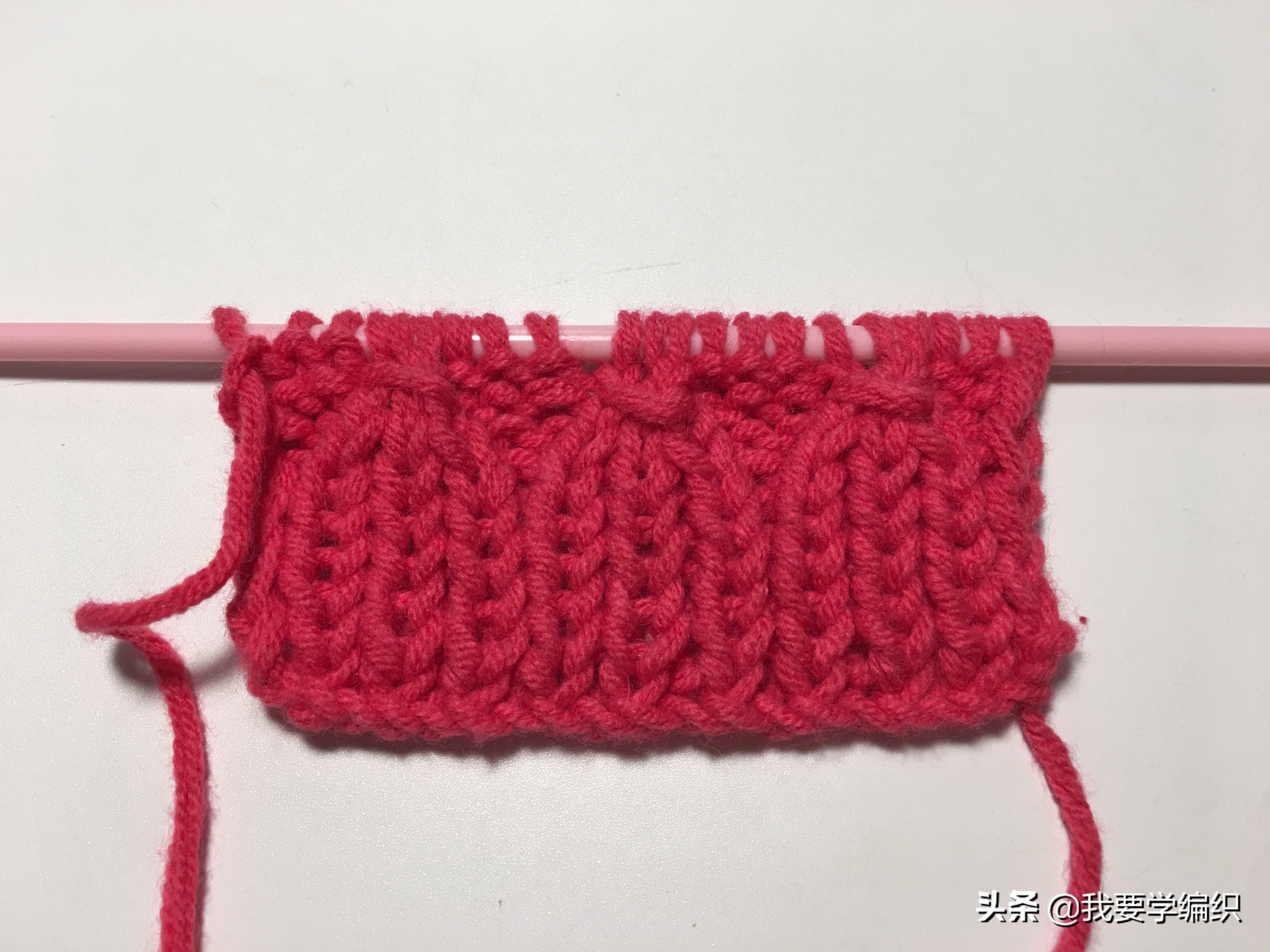 灯笼花底边编织教程,棒针编织大红灯笼教程