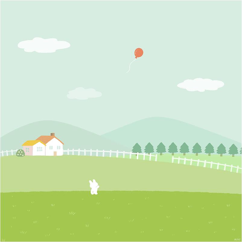 兔兔可爱插画,ayu日语