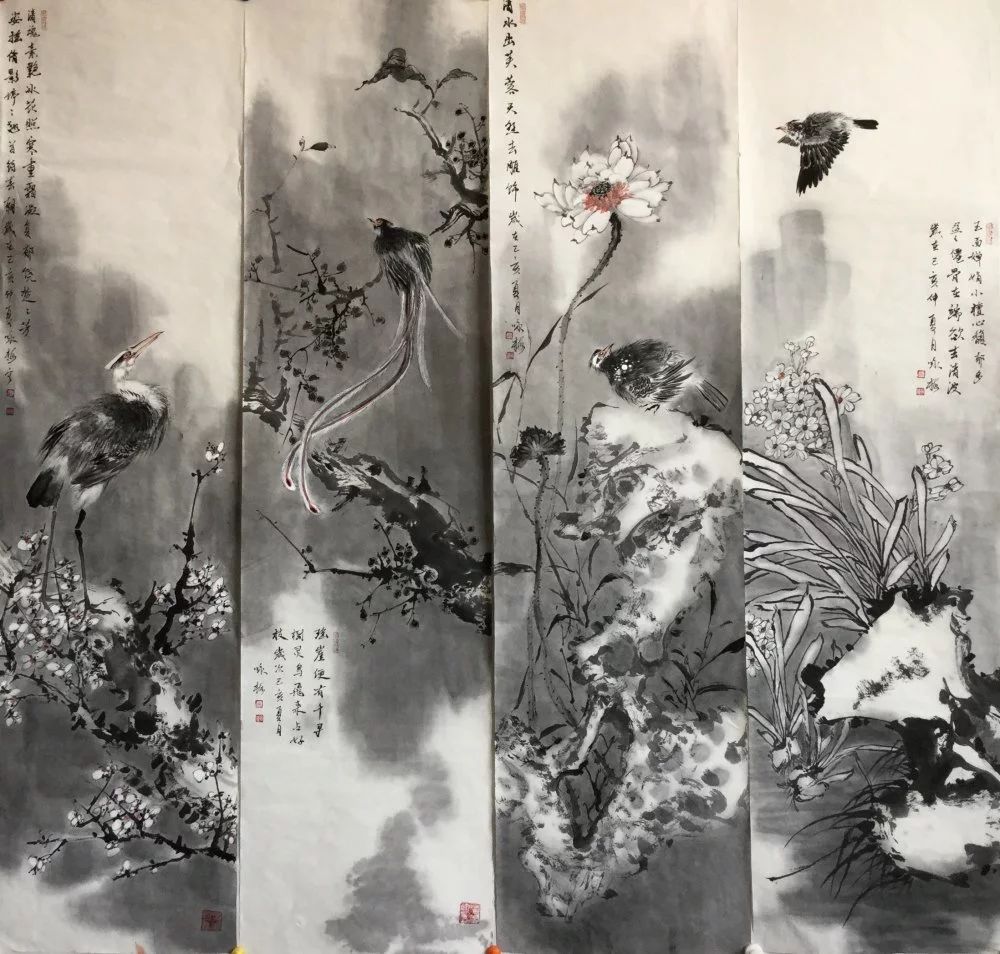 张咏梅山水画,张咏梅水墨作品