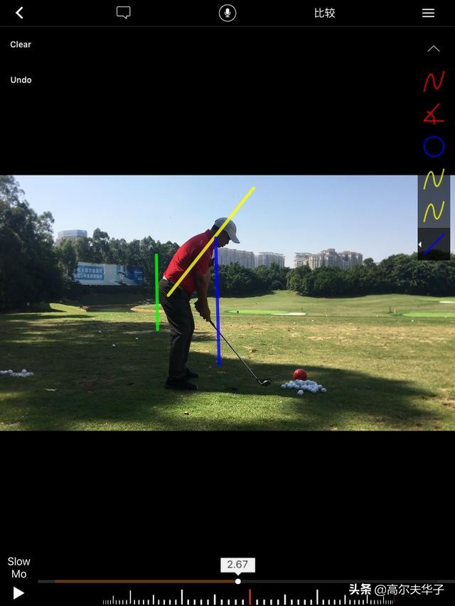 高尔夫挥杆分析软件如何画线,高尔夫挥杆分析图
